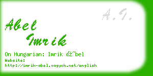 abel imrik business card